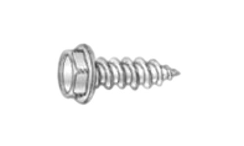 #12-11 x 1/2" Unslotted Hex Washer Head Sheet Metal Screw, Type A, Steel, Zinc Plated (Box of 5000)