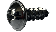 #8-15 x 3/4" Phillips Round Washer Head Sheet Metal Screw, Type A, Steel, Chrome Plated (Box of 6000)