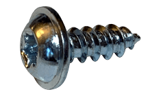 #8-15 x 1/2" 6-Lobe Round Washer Head Sheet Metal Screw, Type A, Steel, Zinc Plated (Box of 10000)