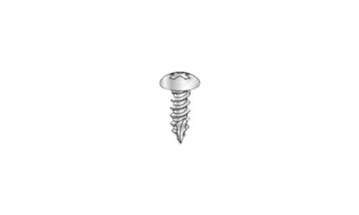 #8-15 x 1/2" Phillips Truss Head Sheet Metal Screw, Type A (Type 17 Point), Steel, Zinc Plated (Box of 10000)