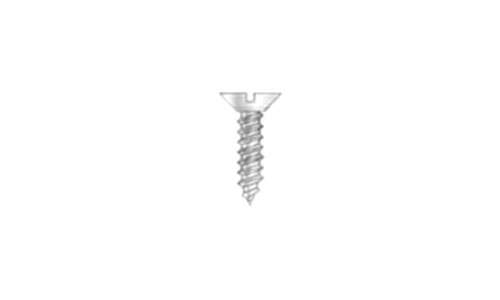 #10-12 x 1/2" Slotted Flat Undercut Head Sheet Metal Screw, Type A, Steel, Zinc Plated (Box of 10000)