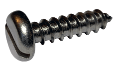 #14-10 x 2" Slotted Pan Head Sheet Metal Screw, Type A, 18-8 Stainless Steel (Box of 500)