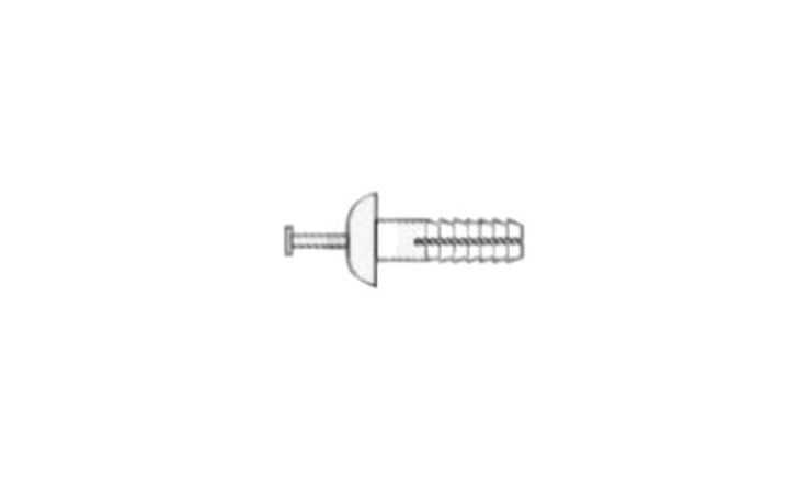 1/4 x 1 1/2" Nylon/Nylon Mushroom Head Drive Pin Rivet (Box of 1000)