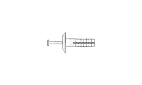 1/4 x 1-1/2" Nylon/Nylon (White) Truss Head Drive Pin Rivet (Box of 1000)
