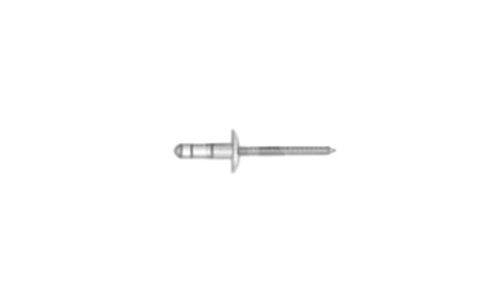 1/8" x .125-.312 Aluminum/Steel (Black Pin) Low Profile Head Multi-Grip Rivet (Box of 10000)