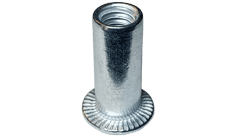 #10-32 x .130" Threaded Insert, Large Flat Head, Aluminum (Box of 1000)