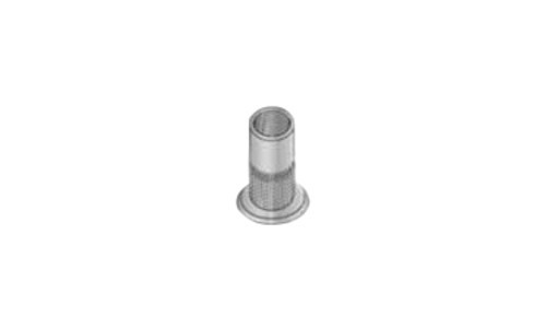 #10-24 x .130" Threaded Insert, Large Flat Head, Ribbed, Aluminum (Box of 1000)