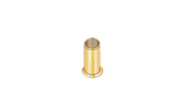 #10-32 x .130" Threaded Insert, Small Flat Head, Steel, Zinc Yellow (Box of 1000)
