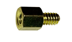 #4-40 x 3/8" Hex Jack Screw, Low Carbon Steel, Zinc Yellow (Box of 1500)