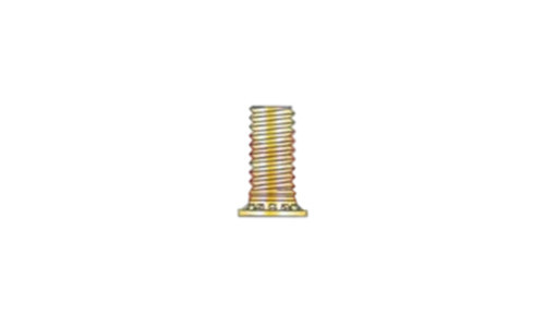 #4-40 x 1.125" Self-Clinching Stud, Flush Head, Steel, Zinc Yellow (Box of 10000)