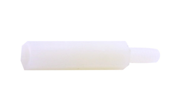 #8-32 x 5/8", 1/4" Male/Female Hex Standoff, Nylon (Box of 1000)