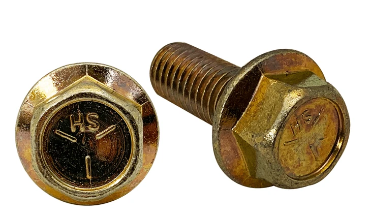 1/2"-13 x 2" Serrated Flange Bolt, Grade 5, Zinc Yellow (Box of 300)