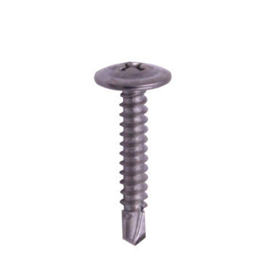 Fastenere #7 x 1/2 Slotted Round Head Wood Screws Stainless Steel 18-8 100