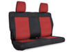 Rear Seat Cover for '07'10 Jeep Wrangler JK, 2 door - Black and red