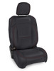 Front Seat Covers for Jeep Wrangler JL, 2 door; non-Rubicon (Pair) - Black with Red Stitching