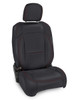 Front Seat Covers for Jeep Wrangler JL, 2 door; Rubicon (Pair) - Black with Red Stitching