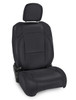 Front Seat Covers for Jeep Wrangler JL, 4 door; Jeep Gladiator JT; Rubicon (Pair) - All Black