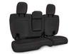 Rear Bench Cover for Jeep Wrangler JL, 4 door with leather interior - Black with Red Stitching