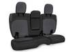 Rear Bench Cover for Jeep Wrangler JL, 4 door with leather interior - Black and grey