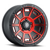 Icon Alloys Victory Sat Blk Red - 17 X 8.5 / 5X5 / -6Mm / 4.5" Bs