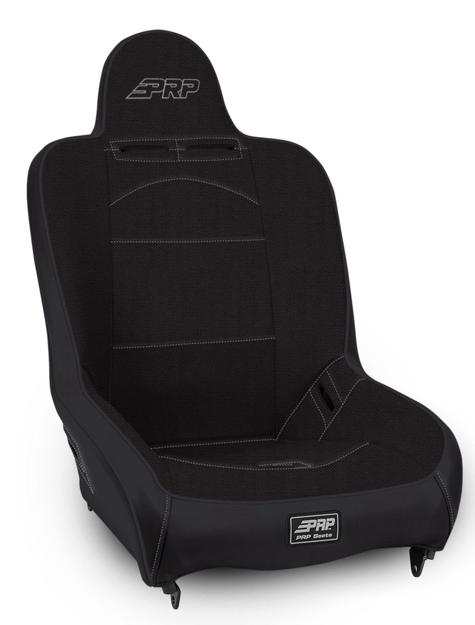 Premier High Back Suspension Seat; All Black - 201, 201, 50, 50; PRP Silver Out, Two Neck Slots