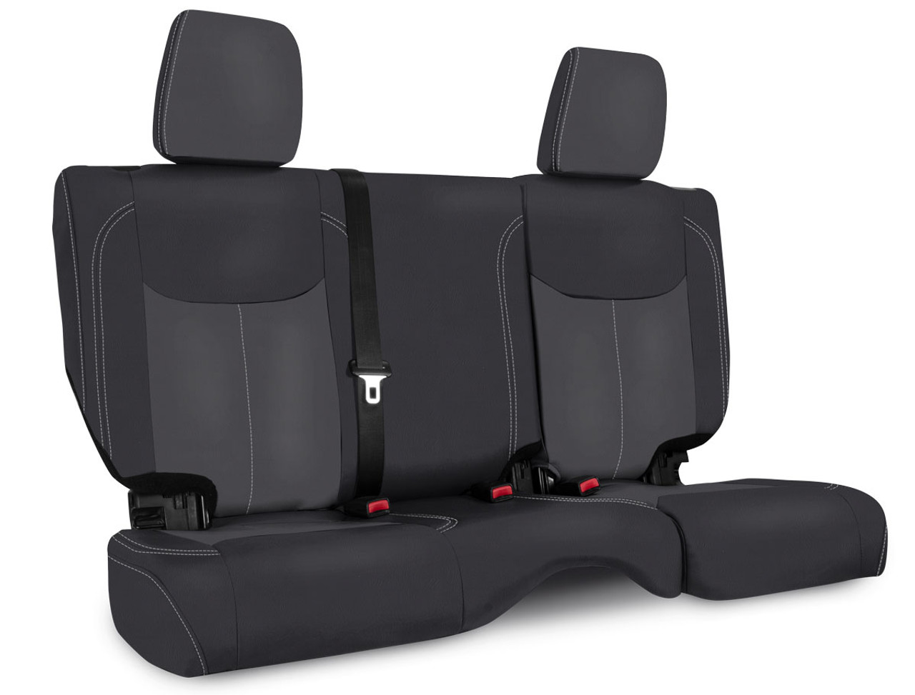 Rear Seat Cover for '13'18 Jeep Wrangler JK, 2 door - Black and grey