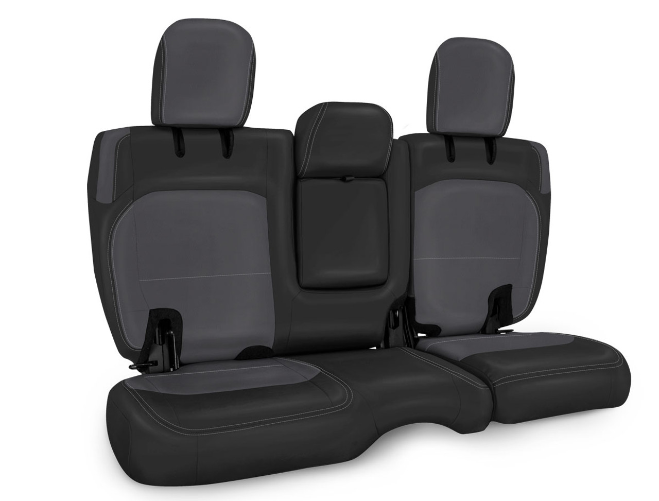 Rear Bench Cover for Jeep Wrangler JL, 4 door with leather interior - Black and grey