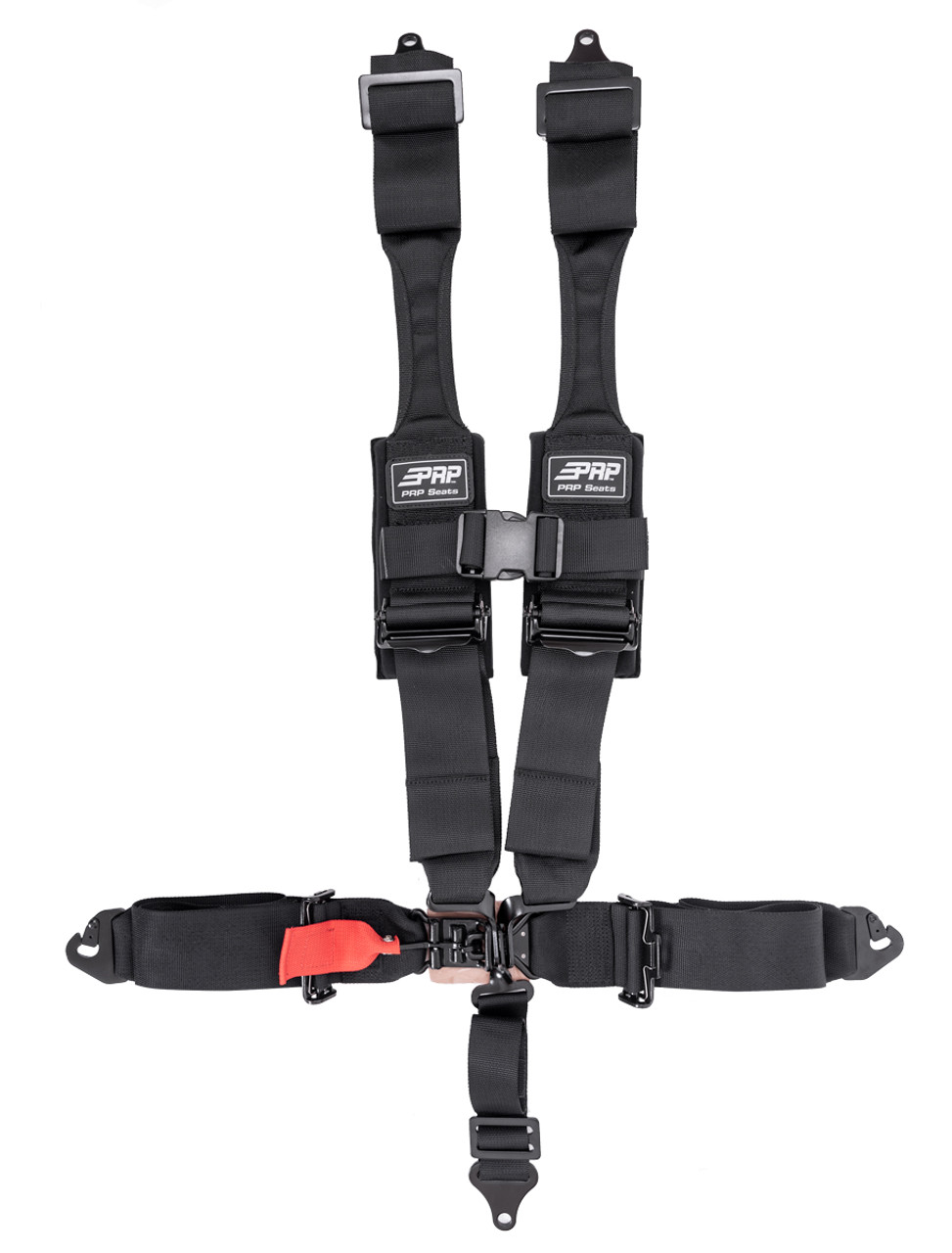 5.3 Harness - 5 point harness, 3" belts; padded HANS; lap belt: clip-in