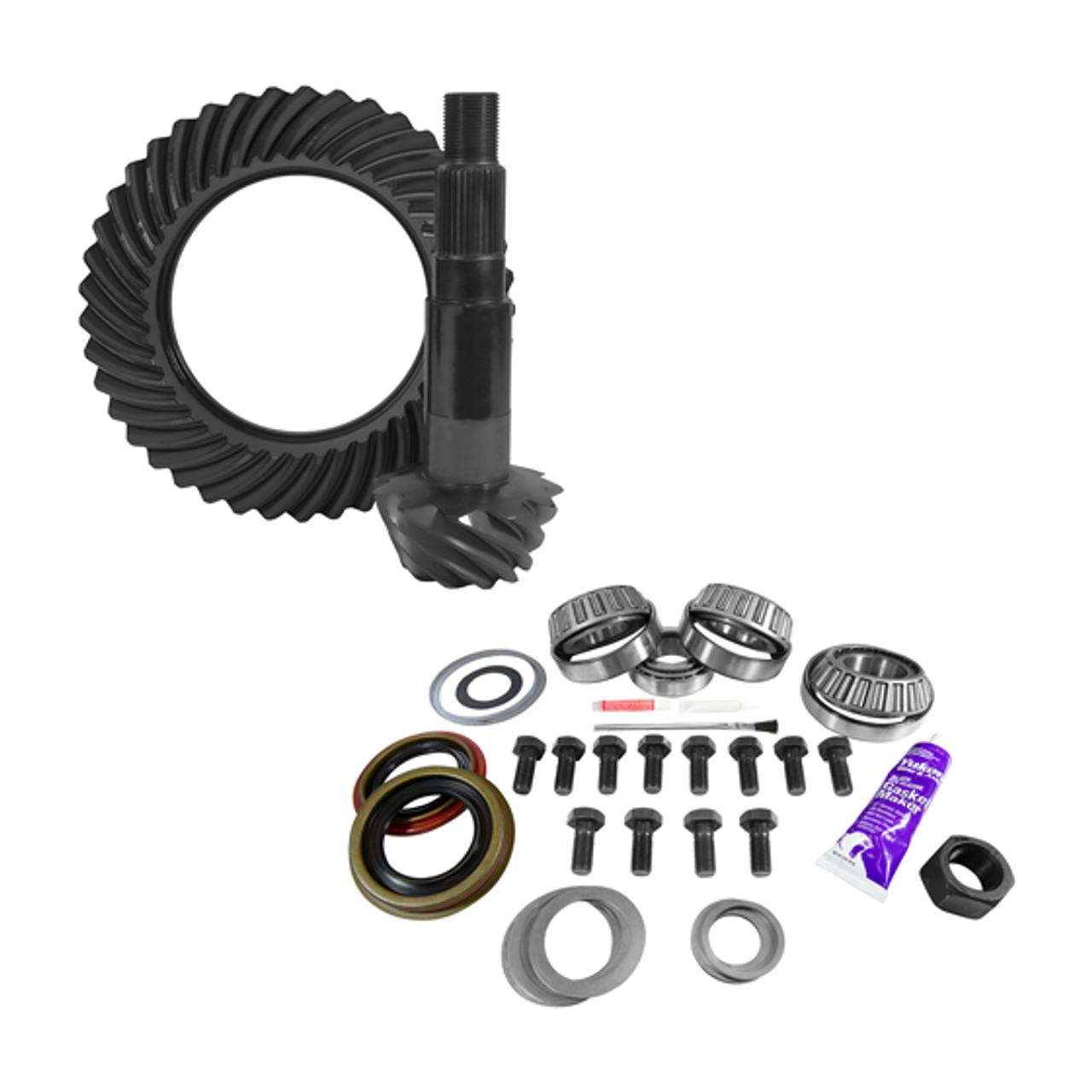 11.25" Dana 80 3.73 Rear Ring & Pinion, Install Kit,  4.375" OD Head Bearing