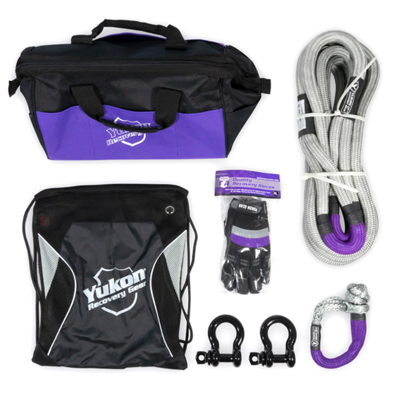 Yukon Recovery Gear Kit with 7/8" Kinetic Rope Tow Strap