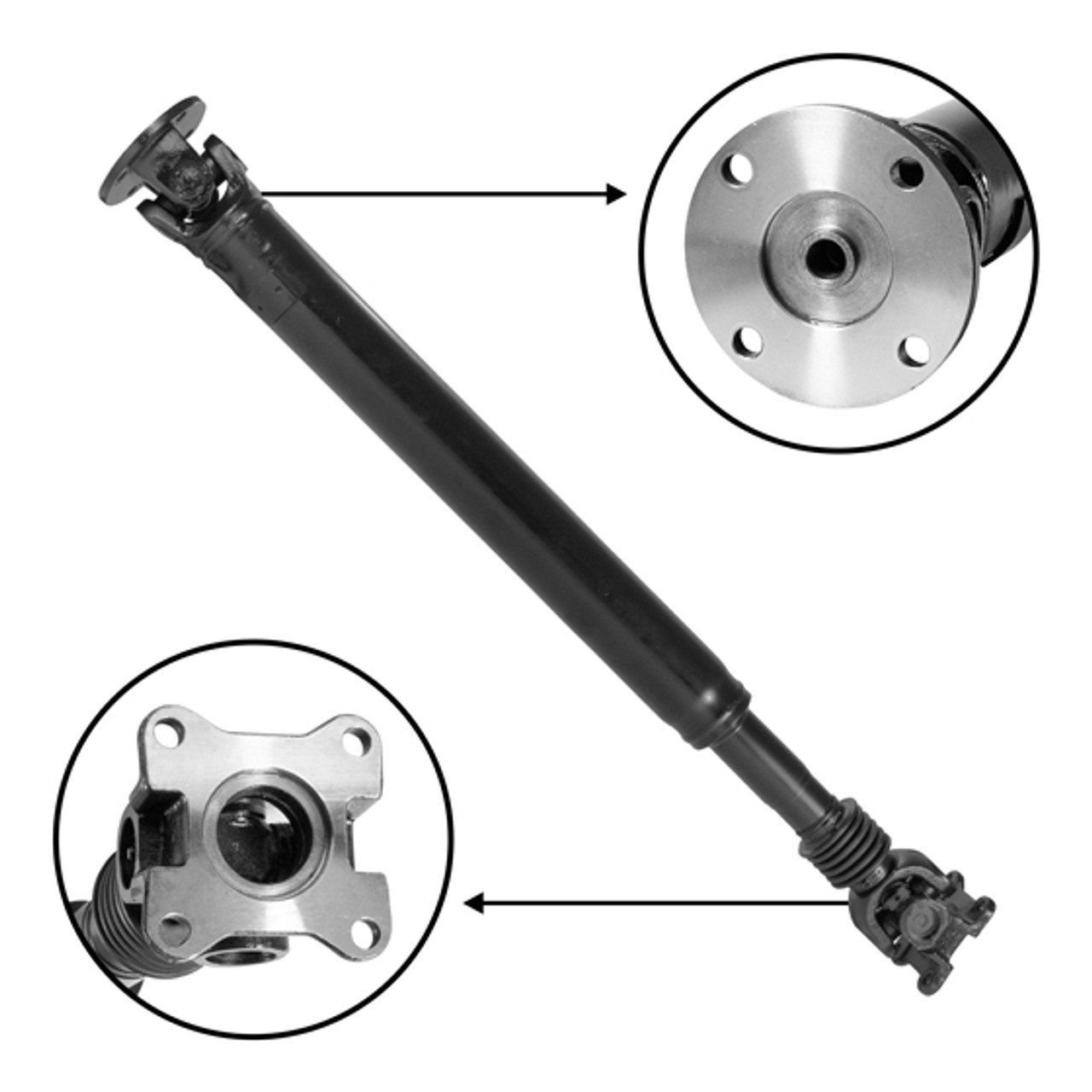 USA Standard Driveshaft for Jeep Grand Cherokee and Commander, 47.5" Flange to Flange