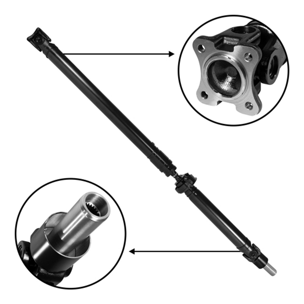 NEW USA Standard Rear Driveshaft for Subaru Outback, 5 Speed A/T, 58.3" Flange to Flange