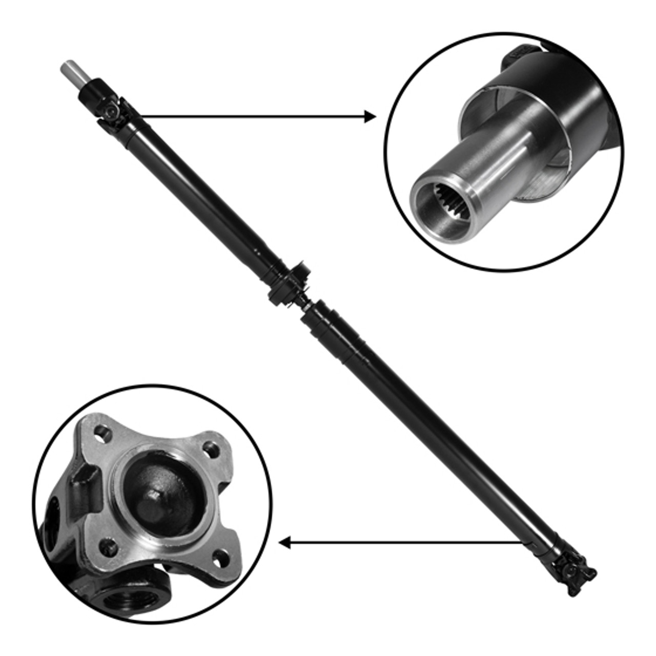NEW USA Standard Rear Driveshaft for Subaru Forester, AWD, A/T, 57.875" Overall length