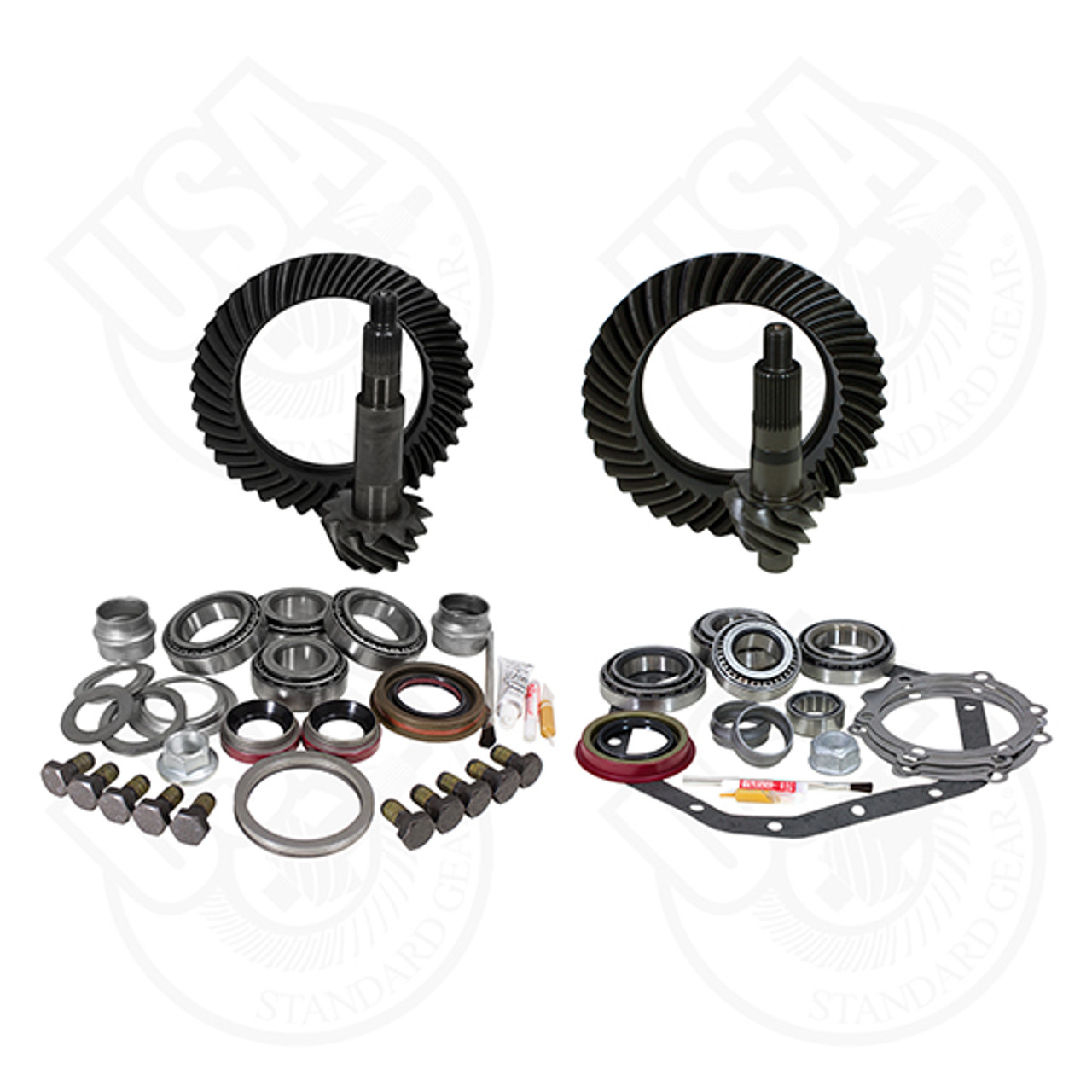 USA Standard Gear & Install Kit package for Standard Rotation D60 & 88 & down GM 14T, 5.38 ratio