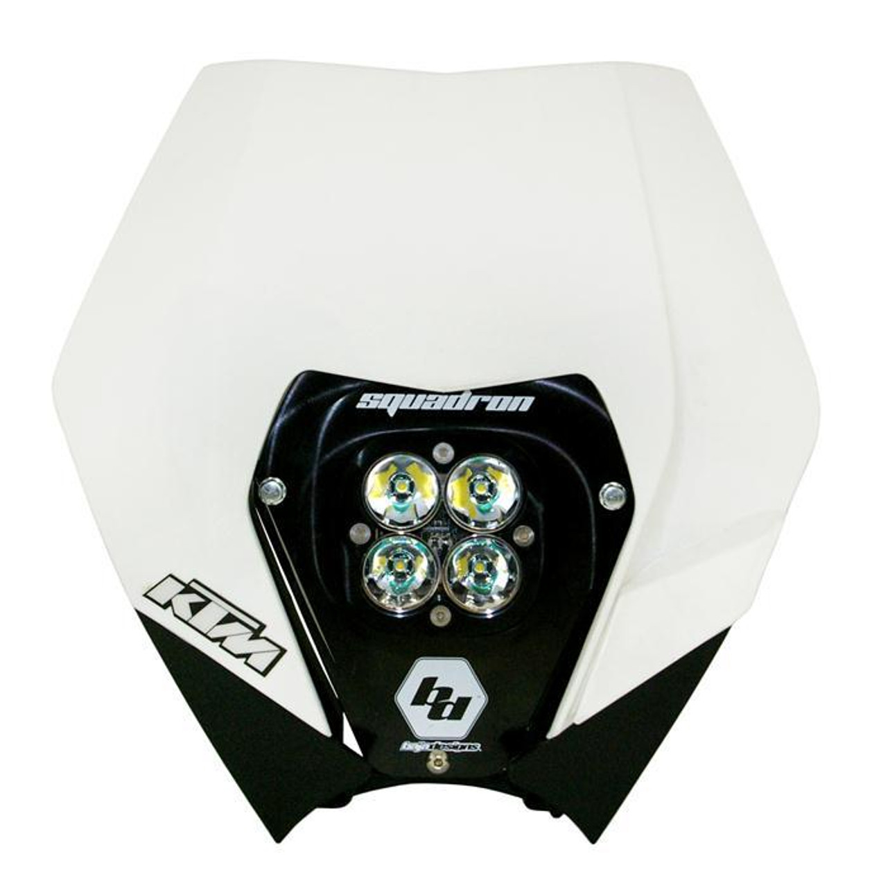 KTM Headlight Kit AC 08-13 w/ Headlight Shell White Squadron Sport Baja Designs