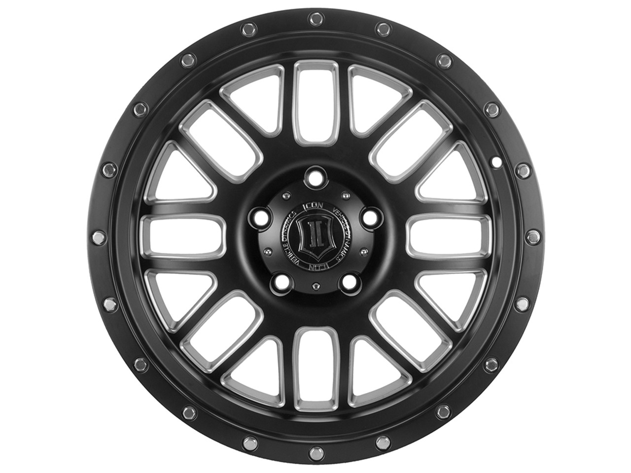 Icon Alloys Alpha Sat Blk Mill Win - 20 X 9 / 5 X 150 / 16Mm / 5.625" Bs