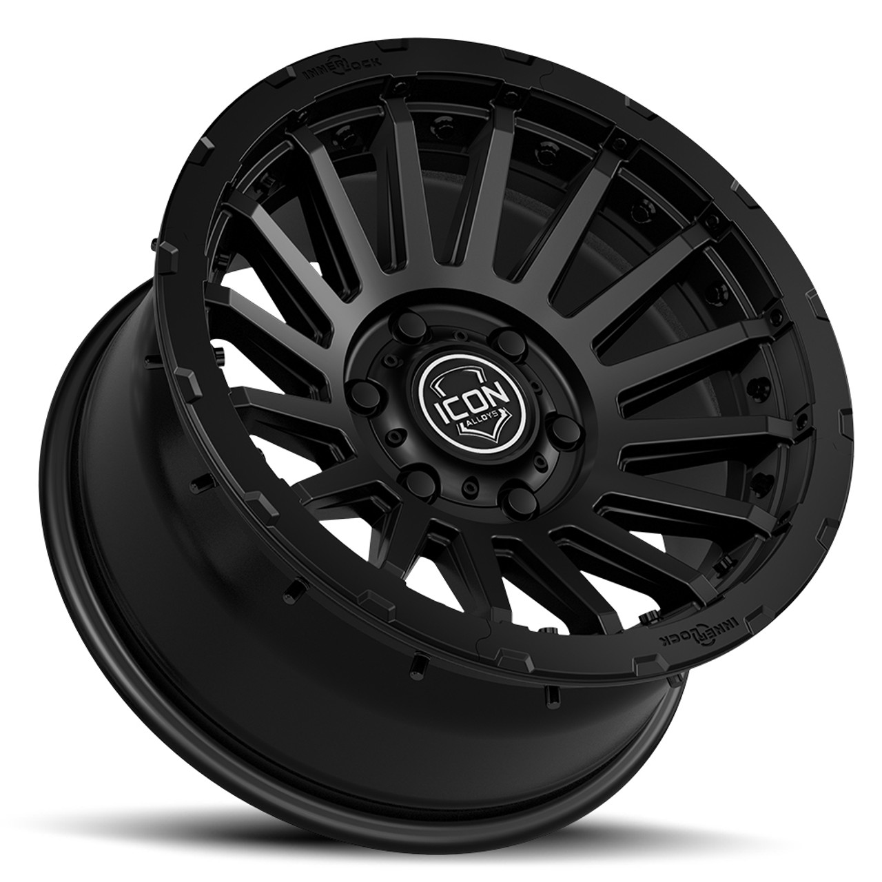 Icon Alloys Recon Pro Sat Blk - 17 X 8.5 / 5X5 / -6Mm / 4.5" Bs