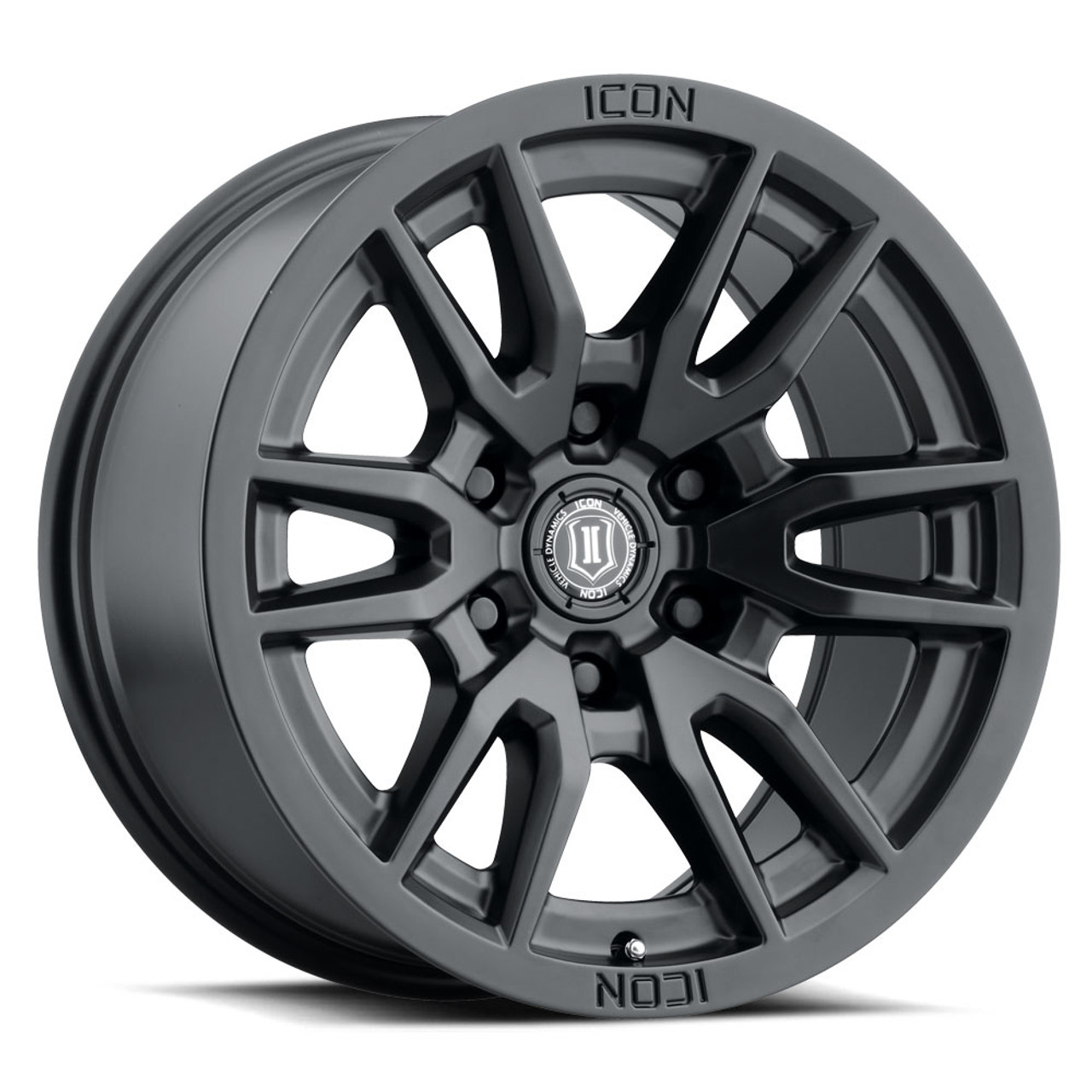 Icon Alloys Vector 6 Sat Blk - 17 X 8.5 / 6 X 135 / 6Mm / 5" Bs