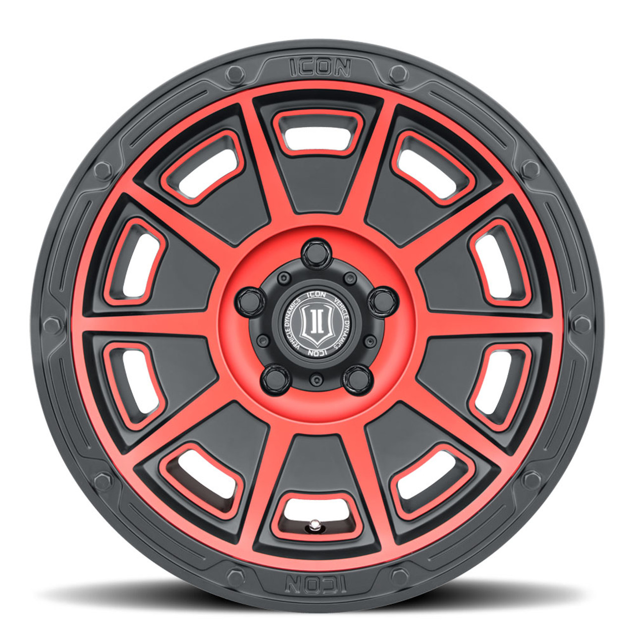 Icon Alloys Victory Sat Blk Red - 17 X 8.5 / 5X4.5 / 0Mm / 4.75" Bs