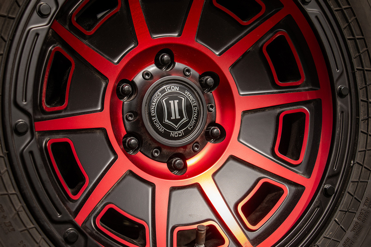 Icon Alloys Victory Sat Blk Red - 17 X 8.5 / 6X5.5 / 0Mm / 4.75" Bs