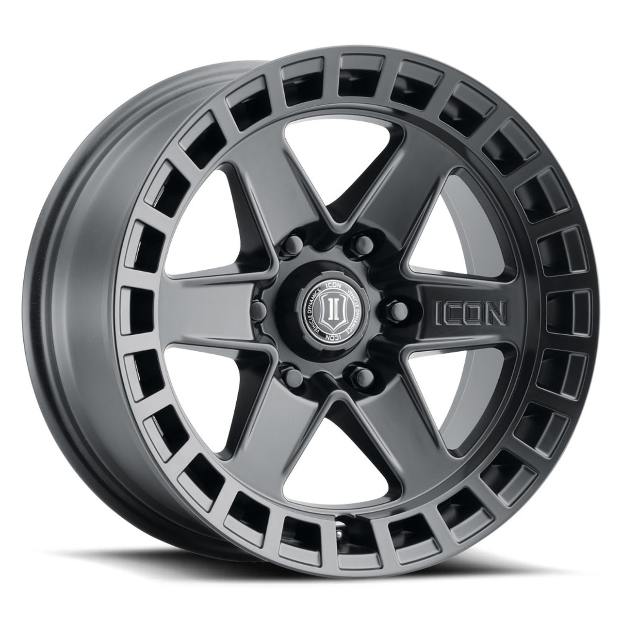 Icon Alloys Raider Sat Blk - 17 X 8.5 / 6 X 120 / 0 Mm / 4.75" Bs