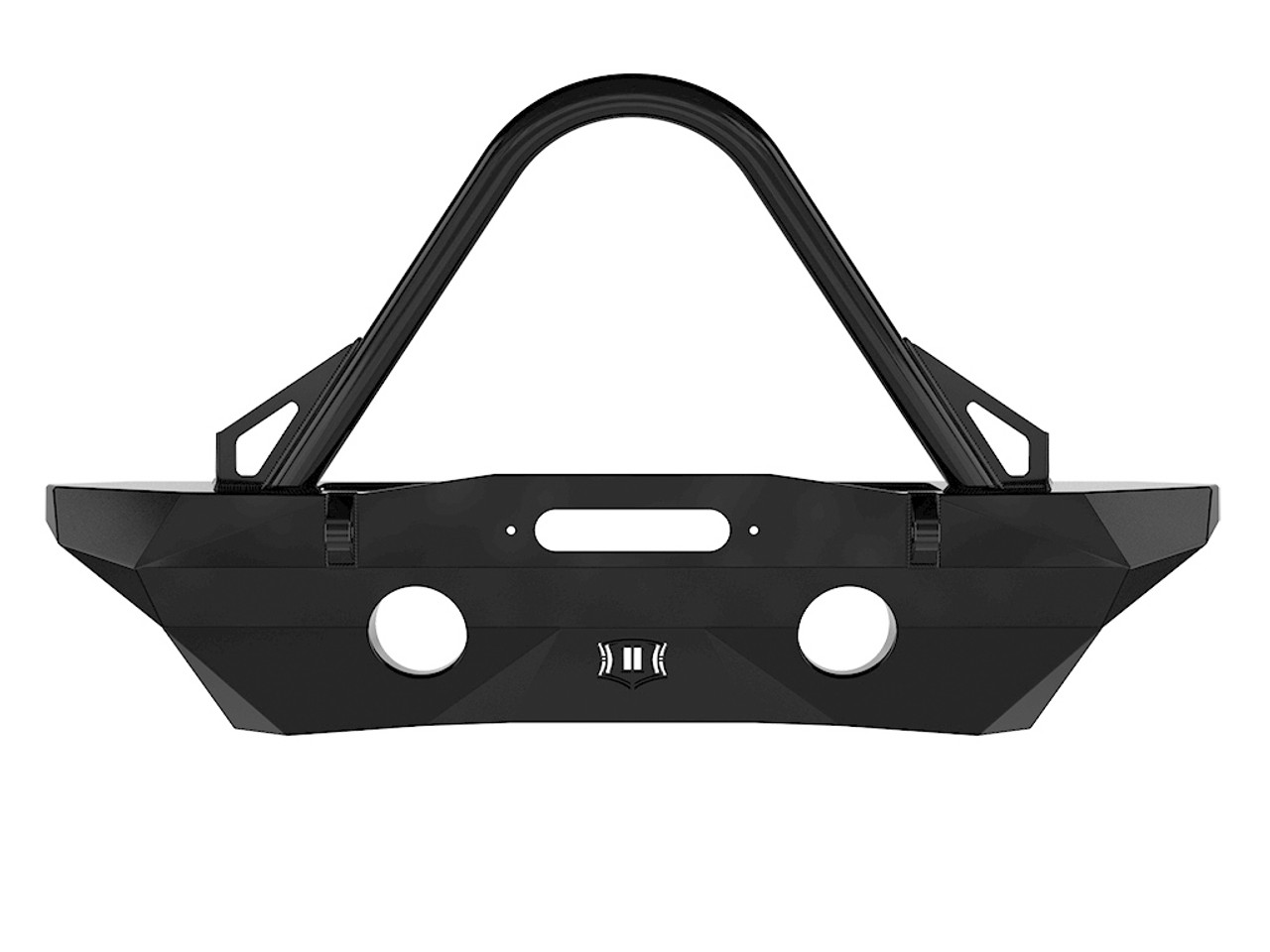 07-18 Jk Pro Series Mid Width Front Bumper Rec Winch Mnt W/ Bar & Tabs