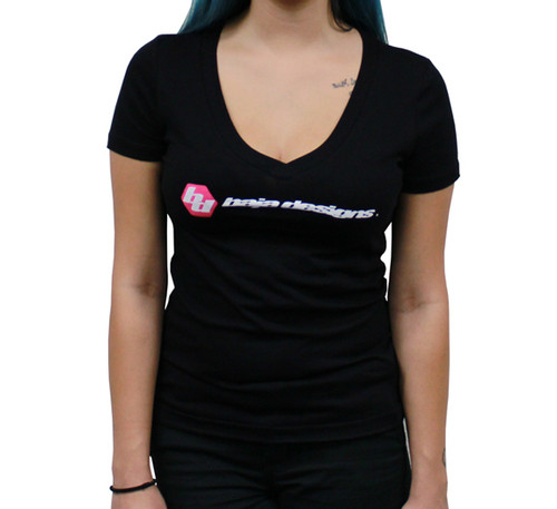 BD Black Ladies V-Neck T-Shirt XL Baja Designs