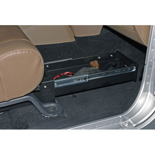 Front Passenger Side Underseat Drawer - 07-18 Wrangjer JK  4-Door 2-Door w/o Flip Seat Black Tuffy Security Products Front Passenger Side Underseat Drawer - 07-18 Wrangjer JK  4-Door 2-Door w/o Flip Seat Black Tuffy Security Products