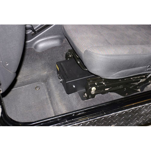 Front Driver Side Underseat Drawer - 03-06 Wrangjer TJ w/ Flip Seat Black Tuffy Security Products Front Driver Side Underseat Drawer - 03-06 Wrangjer TJ w/ Flip Seat Black Tuffy Security Products