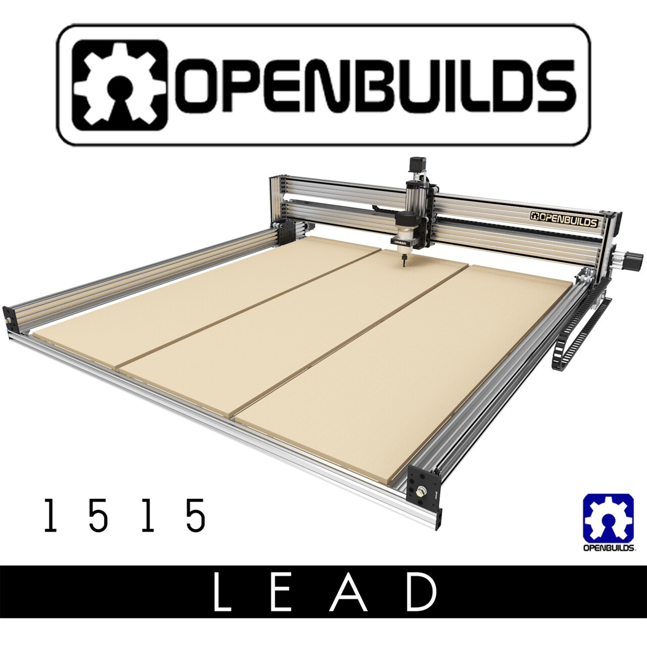 Máquina OpenBuilds LEAD CNC Fresadora con motores paso a paso de  accionamiento de husillo (1000x1000) y montaje de cuello de euro como kit