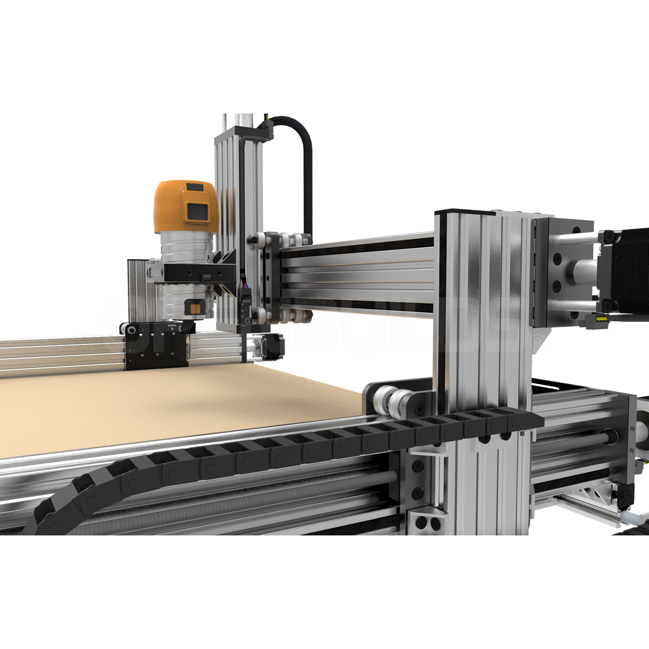 Machine OpenBuilds LEAD CNC Fraiseuse avec entraînement par broche  (1000x1000), moteurs pas à pas et montage sur le col Euro en kit