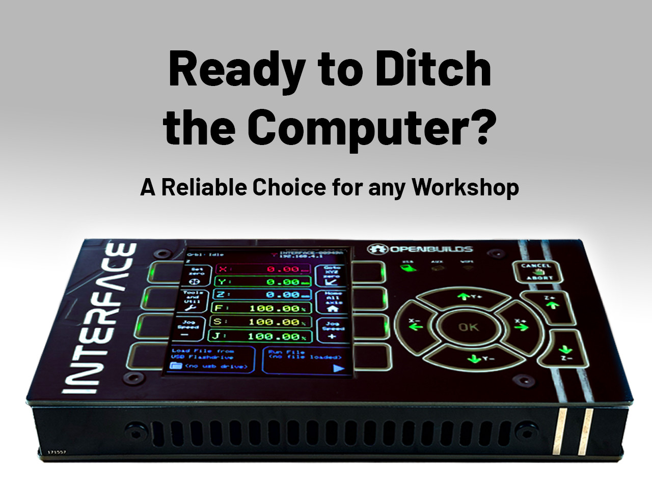 Ditch the Computer with INTERFACE CNC Touch - OpenBuilds