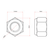 Nylon Insert Hex Locknut - M3 (10 Pack)  2160-Pack