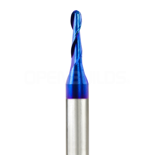 SharkBits Upcut 2 Flutes Solid Carbide Ball Nose End Mill 1/8" Nano Shield  SB-1518-NS